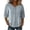 Blue, variant on Embroidered Linen Tops for Women 3/4 Sleeve Button Boho Peasant Shirts Casual Gauze Clothes 2026 Summer Beach