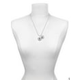 thumbnail image 3 of Delight Jewelry Silvertone Domed Black B Pharm Silvertone Script Initial Disc - O - Charm Necklace, 20"+3", 3 of 4