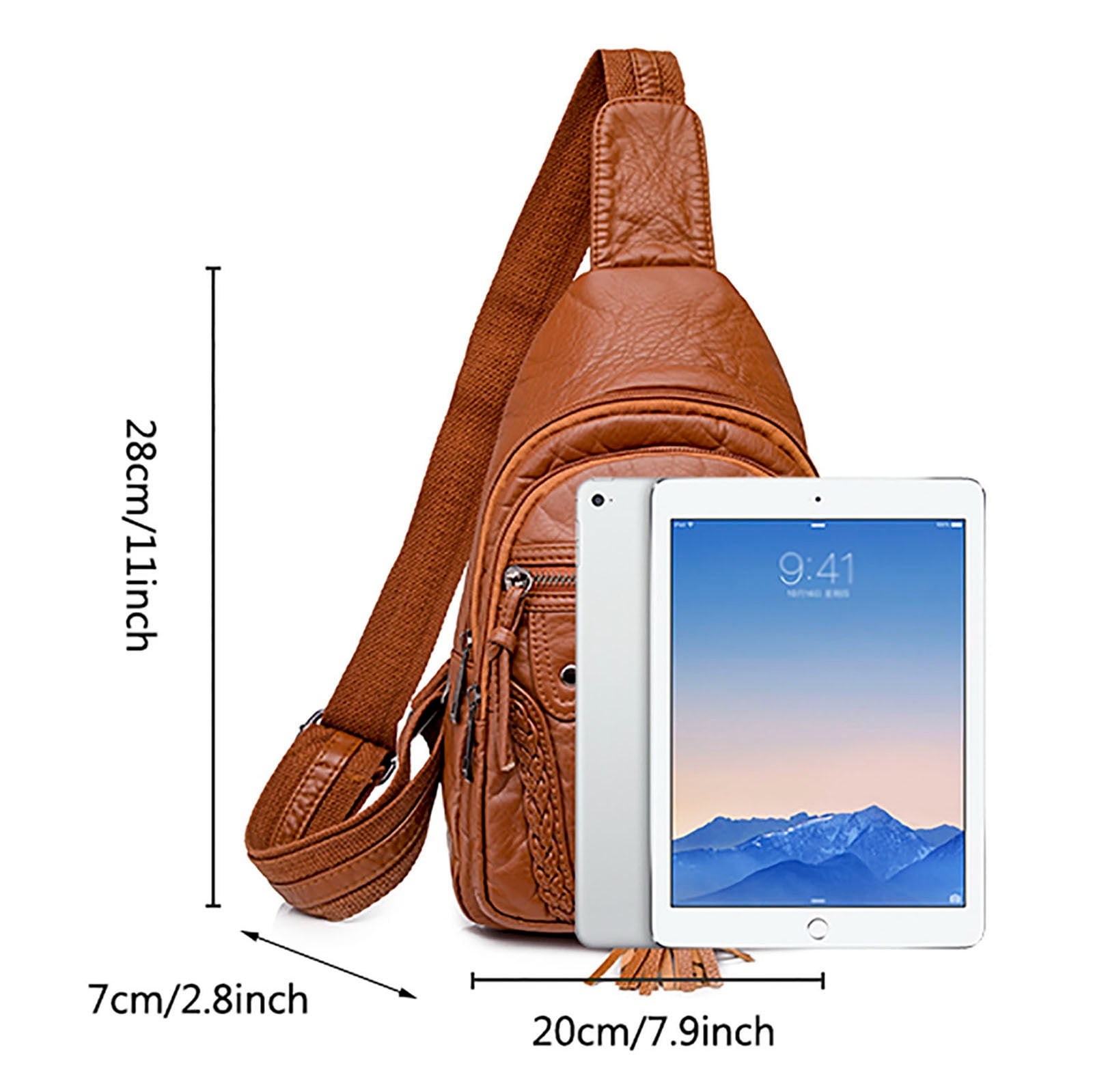 YUHAOTIN Fanny Pack Crossbody Bag Chest Bag Sling Bag Small Crossbody Pu Leather Satchel Daypack Fashion Shoulder Strap Small Nylon Crossbody Bags for Women Purses for Women Crossbody Bag Medium Size