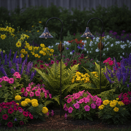 Solar Shadow Cast Shepherd's Hook Garden Stake