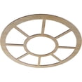 thumbnail image 2 of 34"OD x 12 3/8"ID x 1/4"T Grace Wood Fretwork Pierced Ceiling Medallion, Hickory, 2 of 3
