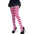 thumbnail image 2 of dianhelloya Christmas Stockings Striped High Elasticity Lady Vintage High Waist Pantyhose Cosplay Costume 11, 2 of 8
