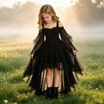 thumbnail image 6 of CIAKGIAF Girls Gothic off Shoulder Dress High Low Lace Sleeve Halloween Costume Party Dress, 6 of 6