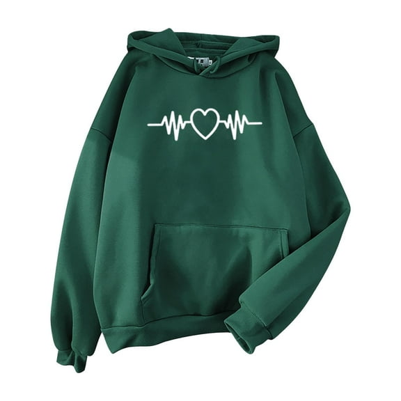 TRUBKH hoodies for women Fleece Sweatshirts hoodies for teen girls women sweatshirt graphic hoodie Army Green L