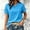 Blue, variant on Womens 2026 New Summer Tops Spring Short Sleeve V Neck True Classic T Shirt Casual Cute Fashion Beach Vacation Clothes(Yellow,XXXXXL)