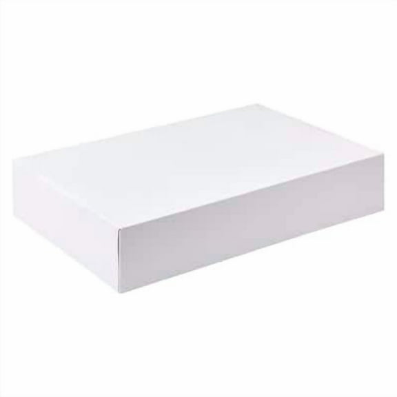 2 Count (12 total) 19” x 14” White Paper Cake Boxes - Fits 18" x 12" Sheet Cakes or 24 Cupcakes - Bulk 6 Pack