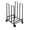 Black, variant on Upright Board Storage Rack Metal Rolling With Divider Slots for Cardboard Sheets in Garage Storage Areas