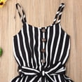 thumbnail image 4 of Luiryar Baby Girls Summer Sleeveless Romper Stripe Single-breasted Shorts, 4 of 5