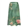 thumbnail image 5 of ClodeEU Women's Summer Striped Print Drawstring Skirt,Loose Casual Skirt with Pocket Green 02,Womens Plus S, 5 of 5