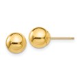 thumbnail image 1 of 14k Yellow Gold 7mm Ball Stud Earrings Button, 1 of 8