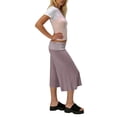 thumbnail image 6 of IYYVV Gaucho Pants Women Fold Over Cropped Capri Pants Low Rise Wide Leg Yoga Capris Palazzo Culotte Stretch Bottoms Wine L, 6 of 6