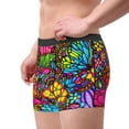 thumbnail image 2 of Yiaed Butterfly Garden Print Men's Soft Cotton Boxer Shorts Breathable Boxers Underwear Moisture-Wicking Underwear Stretch Boxer Briefs for Man-Medium, 2 of 5