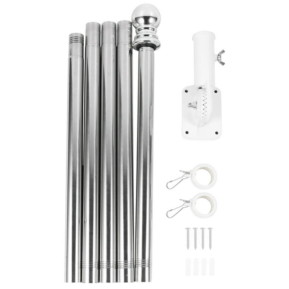 SHISUYAN 1 Set 1.8 Meter Flag Pole with Flag Pole Holder Kit Wall Mount Flagpole