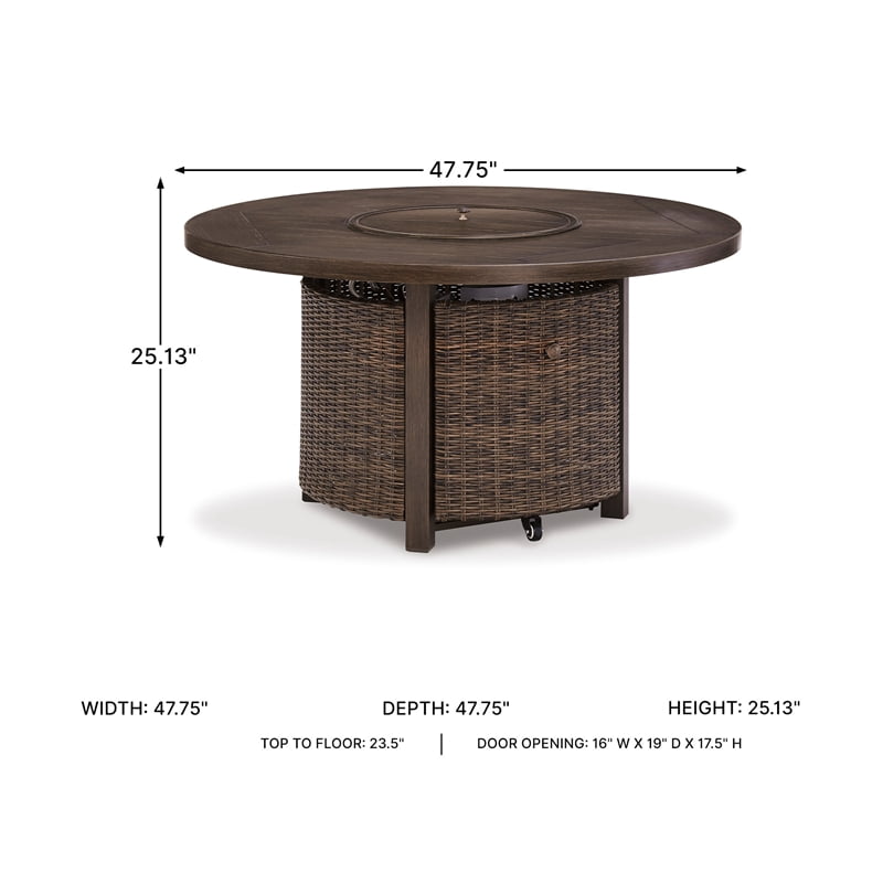 Signature Design by Ashley Cattail Foam Fire Pit Table