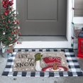thumbnail image 2 of Winter Door Mat Outdoor for Front Door,Let It Snow Snowman Snowflake Welcome Doormat,Christmas Xmas Holiday Floor Mat Rug Entryway for Porch Farmhouse Decor 30" x 17", 2 of 6