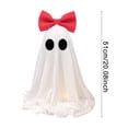 thumbnail image 3 of Halloween LED Figurine Lamp Tabletop Decor, Cute Ghost Night Light Desk Ornament With Warm Glow Resin Statue, Battery Powered Decorative Light For Home Bedroom Shelf Party Decoration, 3 of 6