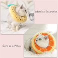 thumbnail image 2 of Adjustable Cone Collar Soft Cute Cats Recovery Collar Cats Cones After Surgery For Kittens Orange, 2 of 5