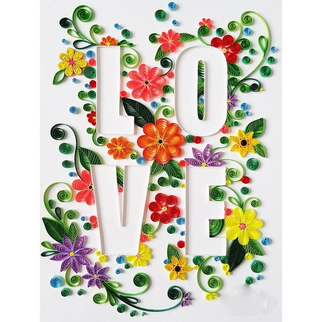 Pintura de diamante (DB1345) 5D DIY Square Love Letter Home Decor Art Craft 40x50cm FLhrweasw Nuevo