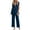 Dark Blue, variant on Women's Suiting Sleeveless Suit Vest and Wide Leg Pants Set 2 Piece Business Casual Suits for Women
