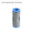 thumbnail image 3 of Unique Bargains Straight Push Connectors 10mm Quick Release Pneumatic Connector Plastic Union Tube Fitting Grey 5Pcs, 3 of 3