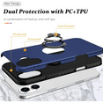 thumbnail image 4 of Entronix Heavy Duty Ring Case Designed for iPhone 17, Shockproof Slim Fit Kickstand, Navy, 4 of 7