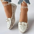 thumbnail image 6 of Sngxgn Women’s Flats Shoes Ballet Flats Dressy Comfortable(White,40), 6 of 8