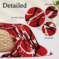 thumbnail image 6 of Red Geometric Queen Size Pillow Cover,Pillowcase Protectors with Zipper,Breathable Decorative Throw Pillow Case Cover,Modern Abstract Black White Striped Lines Pillow Shams for Couch Sofa 20x30Inch, 6 of 8