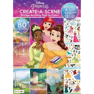 Disney Princess Create-A-Scene Over 80 Stickers Disney Princess Activity Pad to Color