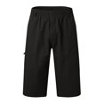 thumbnail image 6 of TAIAOJING Men's Relaxed Straight-Fit Pants Casual Solid Mid Waist Elastic Mid Waist Loose Cargo Shorts Multi Pockets Trousers, 6 of 6