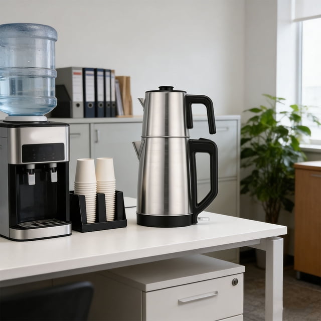 Tetera Eléctrica Turca De Acero Inoxidable, Tetera Doble Con Infusor, Función Para Mantener El Calor