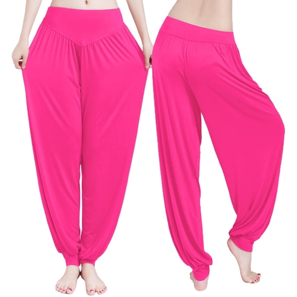 MKLEKYY Leggings para mujer, pantalones de yoga, pantalones deportivos para mujer, pantalones deportivos casuales de harén de gran tamaño para correr