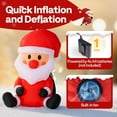 thumbnail image 3 of SPECSTAR Christmas Inflatable Outdoor Decoration, Packable Santa, Navidad Blow Up Yard Decor with Built-in LED Light for Lawn, Garden, Party, 3 of 7