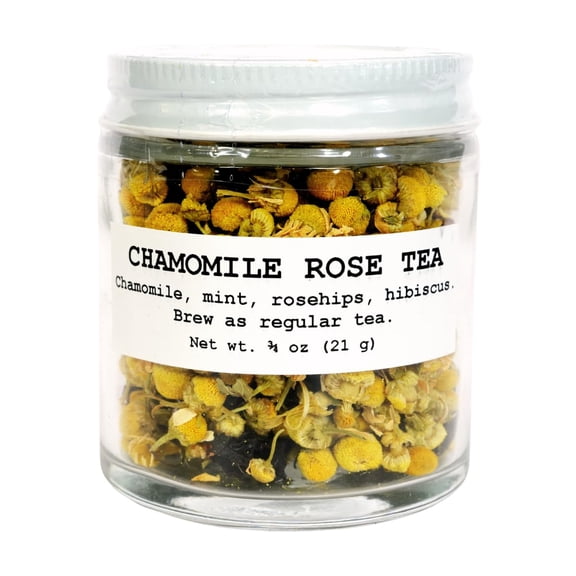 Chamomile Rose Blend Herbal Tea, 3/4 oz (21g) by Smoke Camp Crafts - Herbal Loose-Leaf Tea