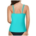 thumbnail image 5 of Daznico Women's Racerback Tankini Top, Ruched Swim Top,XL, 5 of 8