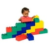 24pc Kids Adventure Jumbo Blocks Beginner Set includes 20pc Giant 8" x 4" and 4pcs of 4" x 4" Building Blocks for Toddlers