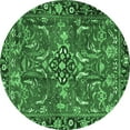 thumbnail image 1 of Ahgly Company Indoor Round Persian Emerald Green Traditional Area Rugs, 8' Round, 1 of 4