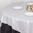 thumbnail image 3 of Efavormart 72"x72" Silver Glitter Sparkle Polyester Table Overlay, Shimmery Square Table Topper, 3 of 5