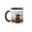 Black/White, variant on 3drose, Windmills at South Holland, Zuid Holland, Kinderdijk. Netherlands., 11oz Magic Transforming Mug