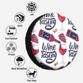 thumbnail image 6 of Kll Red Wine Glass Bottle Tire Cover,Universal Wheel Tire Cover For Trailer, Rv, Suv, Truck,Camper And Many Vehicle,(16 Inch), 6 of 7