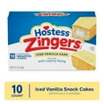 thumbnail image 3 of Hostess Zingers Snack Cakes, Artificially Flavored Iced Vanilla Cake, 12.7 oz Box (10 Count), 3 of 13