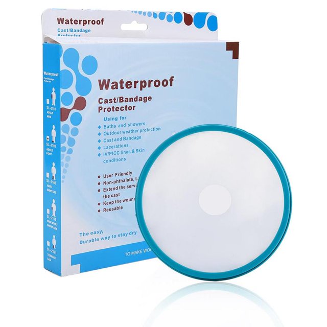 Pie de protección de protección de baño - longitud de pie adulto 28 cm Pegamento PP + material de silicona PVC azul Eigraketly AF000250-00