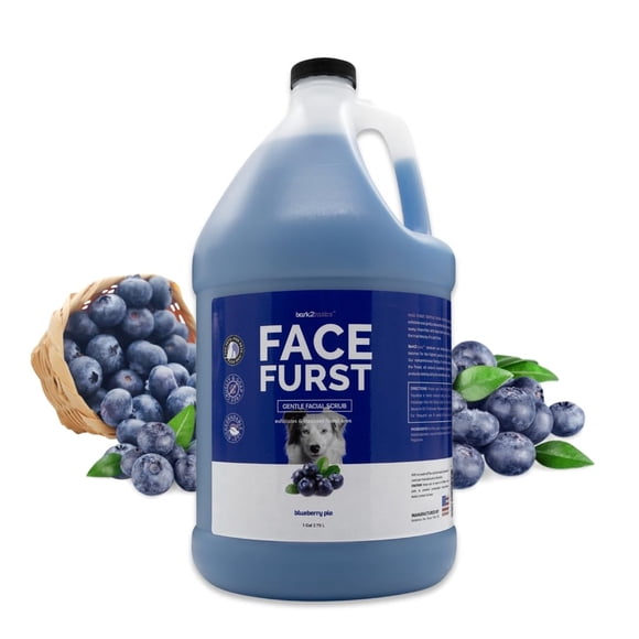 Shampoo facial para perros Bark2Basics Face Furst Scrub 3.8 L arándano