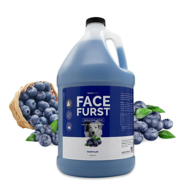 Shampoo facial para perros Bark2Basics Face Furst Scrub 3.8 L arándano