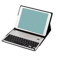 thumbnail image 2 of con Funda de material cuero Extraíble Cable de Carga USB Accesorios Ordenador Portátil Computadora Informática Universal Negro perfke Teclado sin hilos, 2 of 9