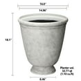 thumbnail image 4 of Jardinière Urne Haute en Résine Better Homes & Gardens 16 pouces, Pierre de Béton, 4 of 5