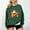 Army Green, variant on Sakmal Green Sweatshirts for Women Cute Halloween Graphic Sweatshirts Comfy Fall Fashion Tops