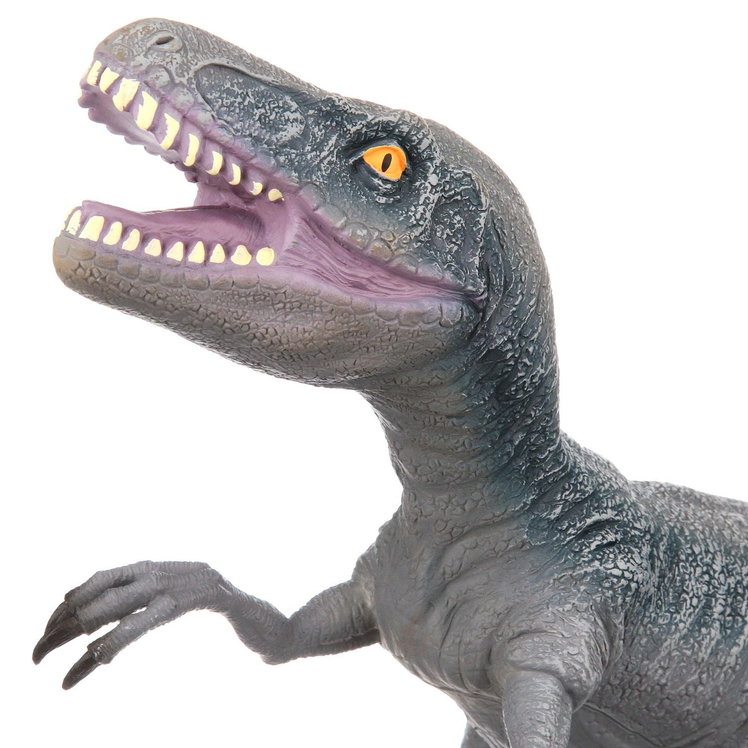 Adventure Force Large 20 inch Soft Raptor Dinosaur Action Figure, Blue, Designed for Ages 3 and up