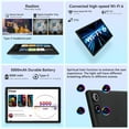 thumbnail image 4 of AEEZO 10.1 Inch Tablet with Audio Speaker Base, 14GB RAM 64GB ROM, Octa-Core Tablet PC, WiFi 6 Bluetooth 5, White, 4 of 9