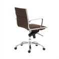 thumbnail image 3 of Eurostyle Chaise de Bureau Dirk à Dossier Bas en Marron/chrome, 3 of 4