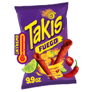 Takis Fuego 9.9 oz Sharing Size Bag, Hot Chili Pepper & Lime Rolled Tortilla Chips